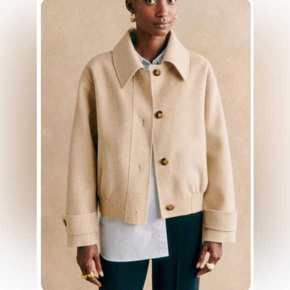 Sezane Jackets & Blazers - SEZANE Nelson Jacket 4 36 Mottled Beige